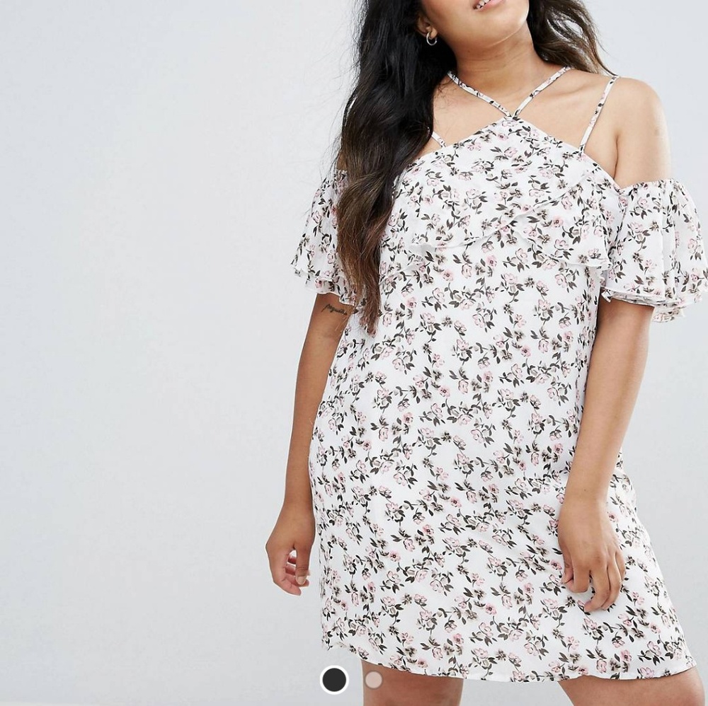 Floral Cold Shoulder Dress